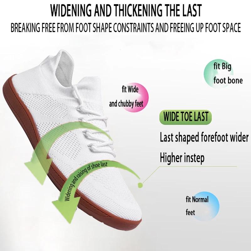 Chaussures minimalistes unisexes pieds nus - Semelles zéro, légères et respirantes pour course et marche