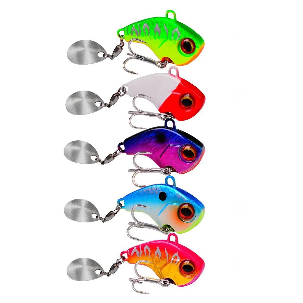 Leurres de pêche oscillant rotatif métal Vib Vibration appât pêche d'hiver 6g 15g 28g appâts durs ar