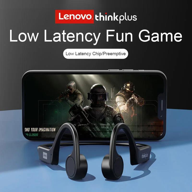 10 pièces d'origine Lenovo X4 Conduction osseuse sans fil Bluetooth écouteur Hifi oreille-crochet ca