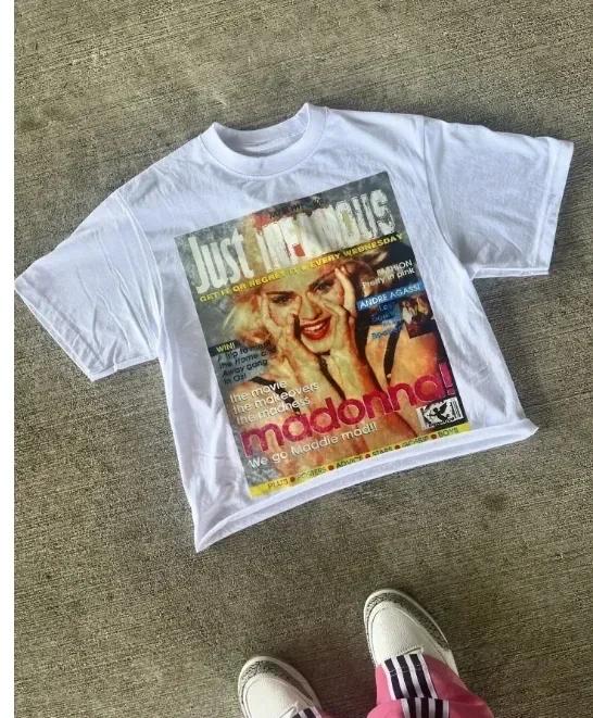 Harajuku journal américain graphique t-shirts Y2k hauts surdimensionné t-shirt Couple Pro choix goth