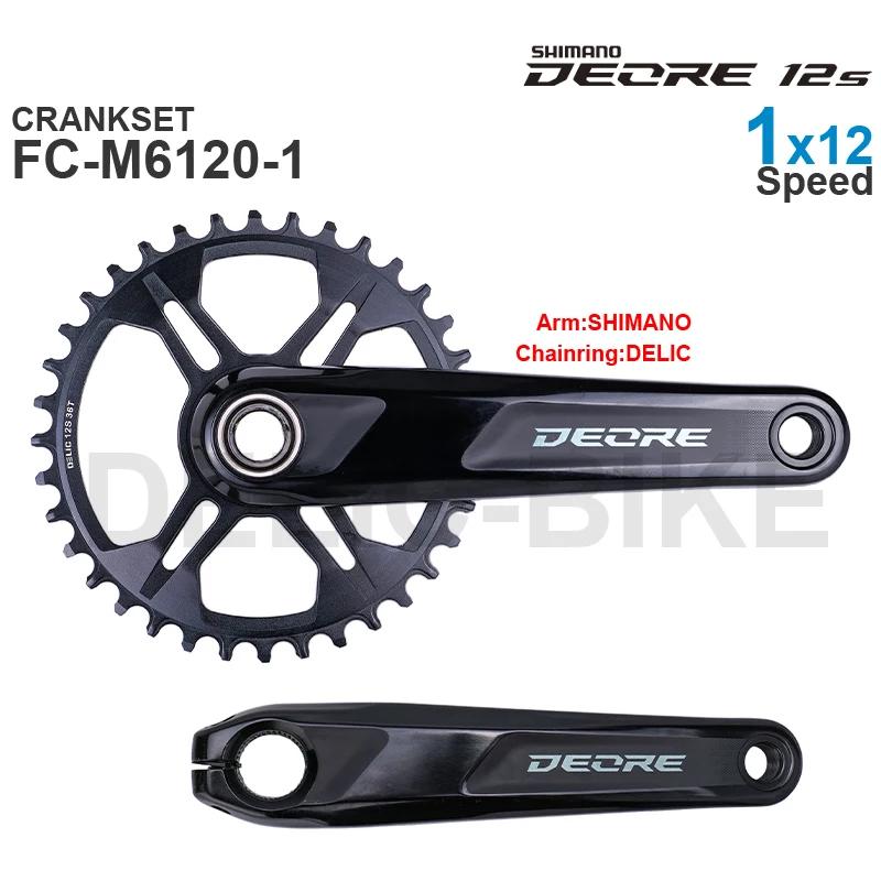 SHIMANO DEORE FC-M6100-1 FC-M6120-1 pédalier vtt avec plateau DELIC 32 34 36T 1x12 vitesses