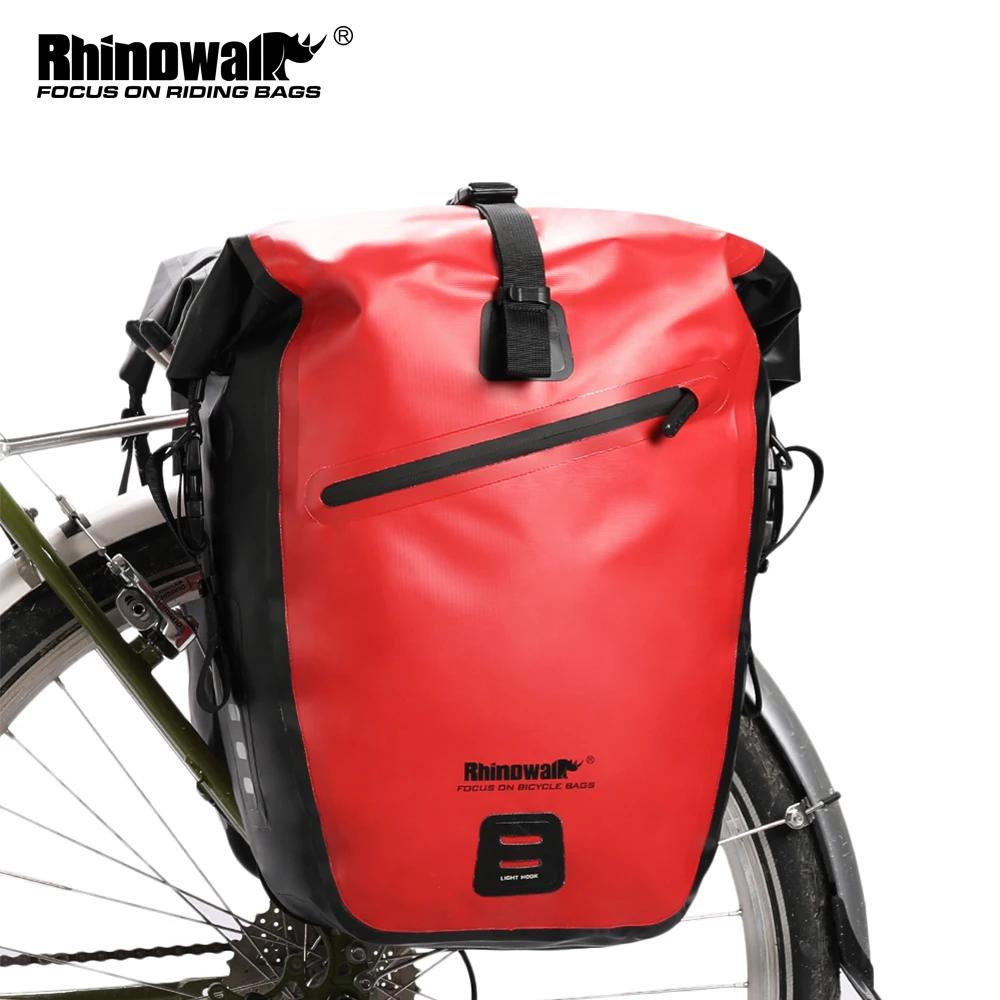Sac vélo étanche rouge 27L Bal inowalk sacoche siège arrière voyage T1 transport