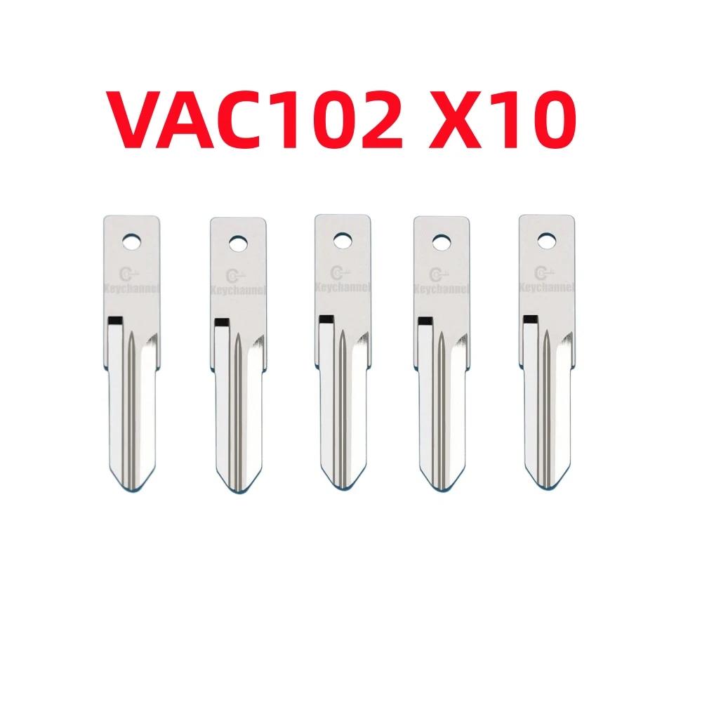 VAC102-Lame de clé de voiture en métal vierge, télécommande pour Renualt, Megan, Modus, Clio, Modus,