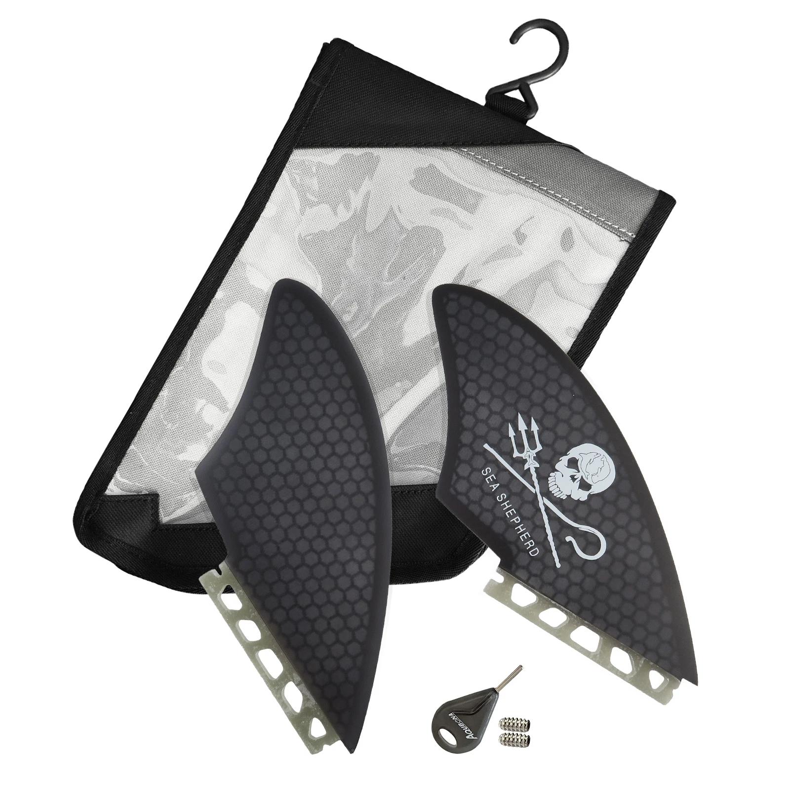 AQUBONA Aileron de quille de planche de surf Aileron simple double languette Aileron de crâne pour p