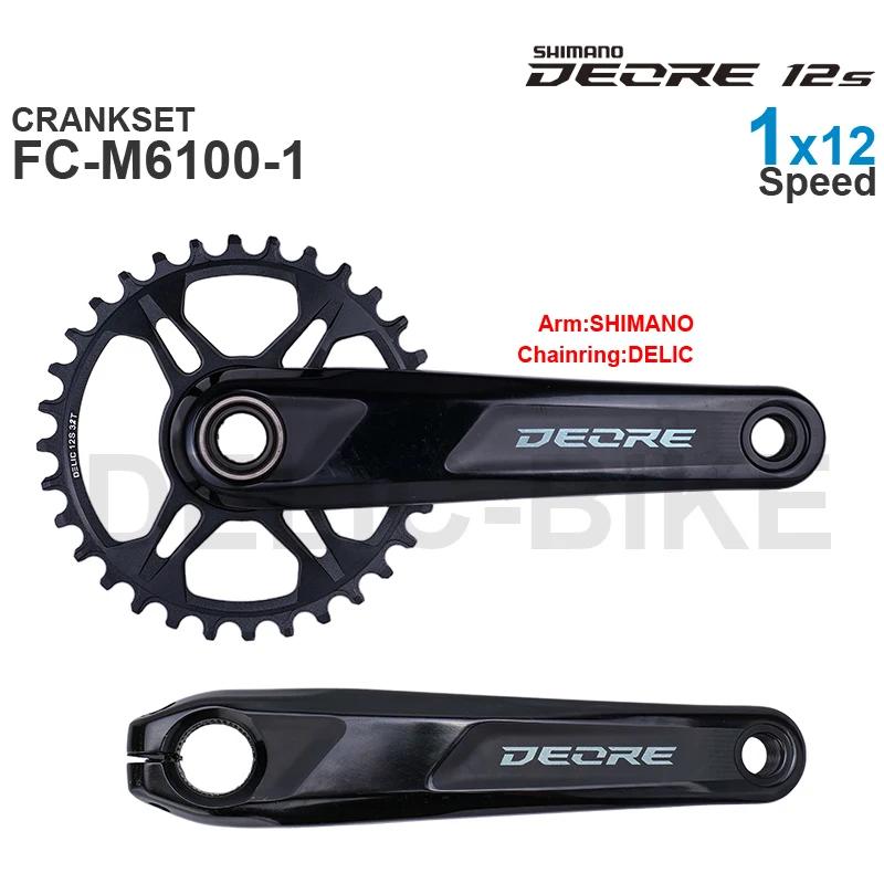SHIMANO DEORE FC-M6100-1 FC-M6120-1 pédalier vtt avec plateau DELIC 32 34 36T 1x12 vitesses