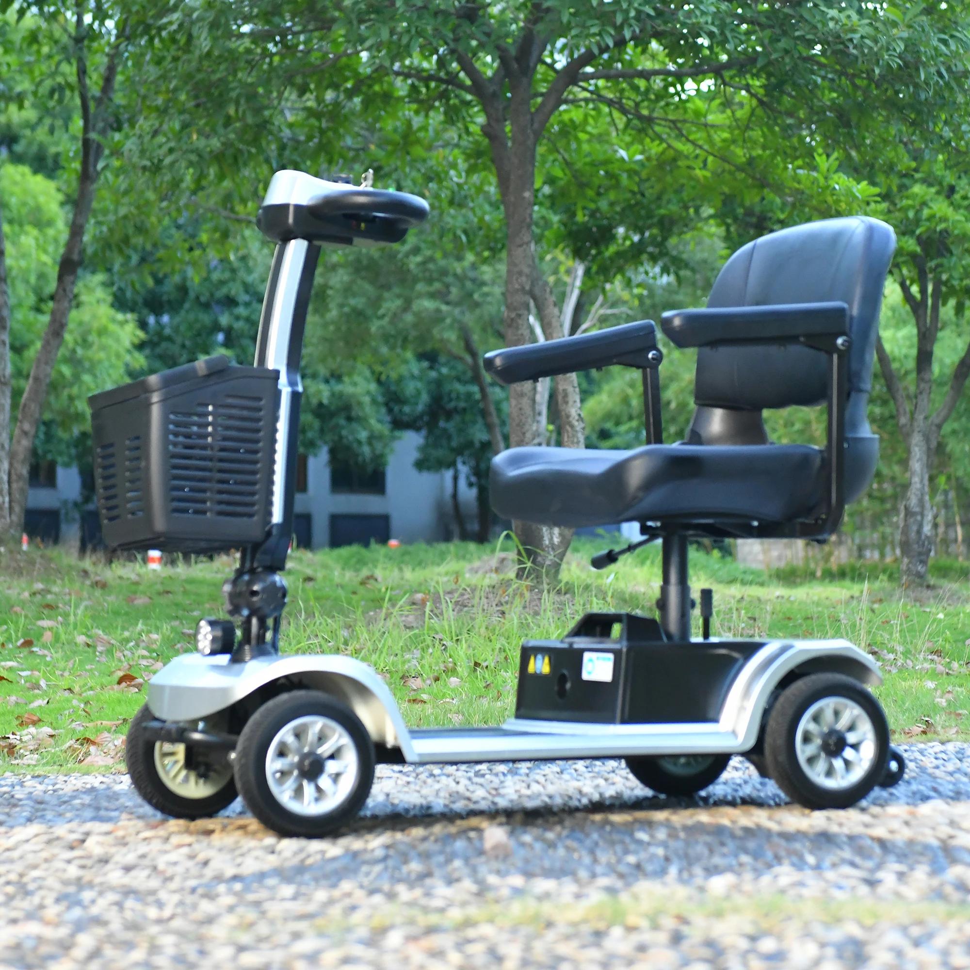 Trottinette de mobilité électrique pliable, 4 roues, personnes handicapées, adultes, personnes âgées