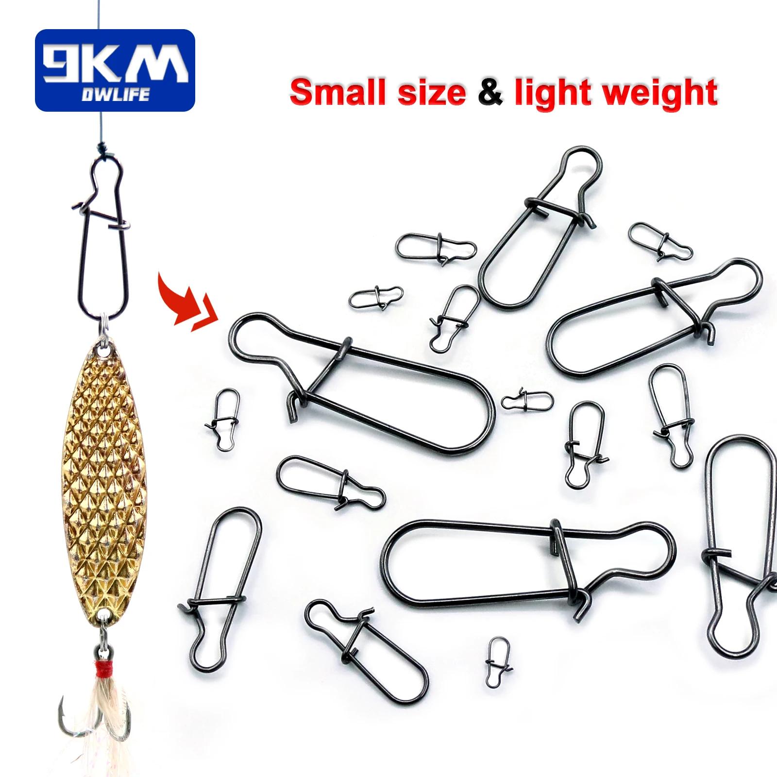 Boutons-pressions de pêche Clips de verrouillage rapide connecteur de pêche en acier inoxydable maté
