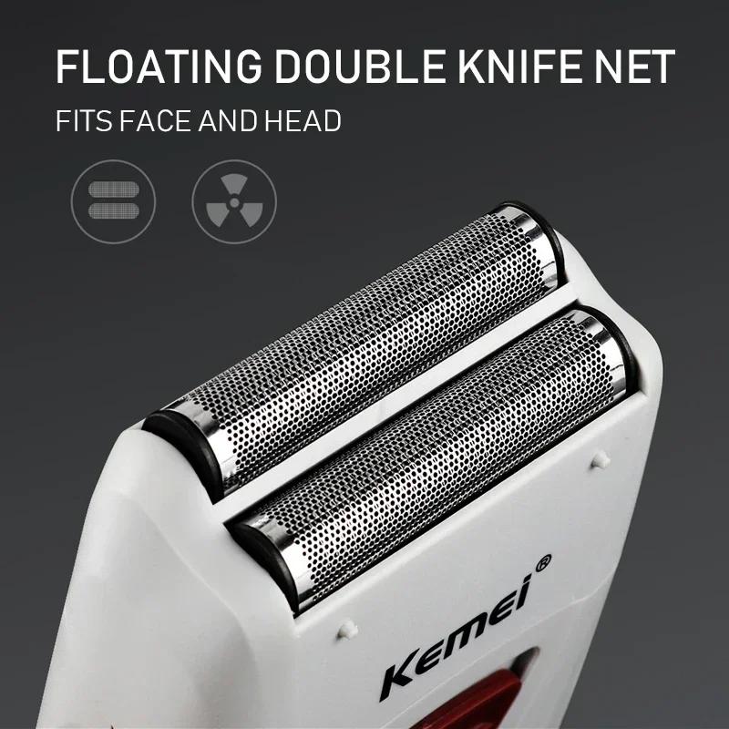 Kemei KM-3382 rasoir électrique pour hommes USB charge Machine à raser rasoir sans fil mâle professi