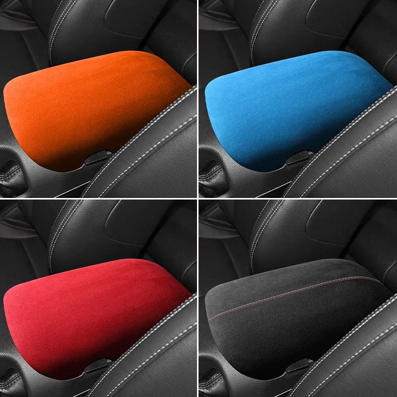 Autocollant décoratif en Alcantara pour boîte d'accoudoir de siège Mustang, couverture de coffre, ga
