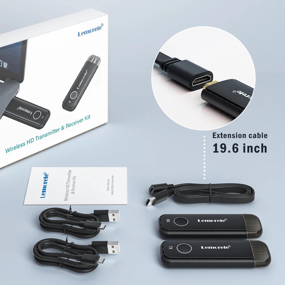 Lemorele 1080P HDMI transmetteur et récepteur sans fil extension sans fil adaptateur émetteur-récept