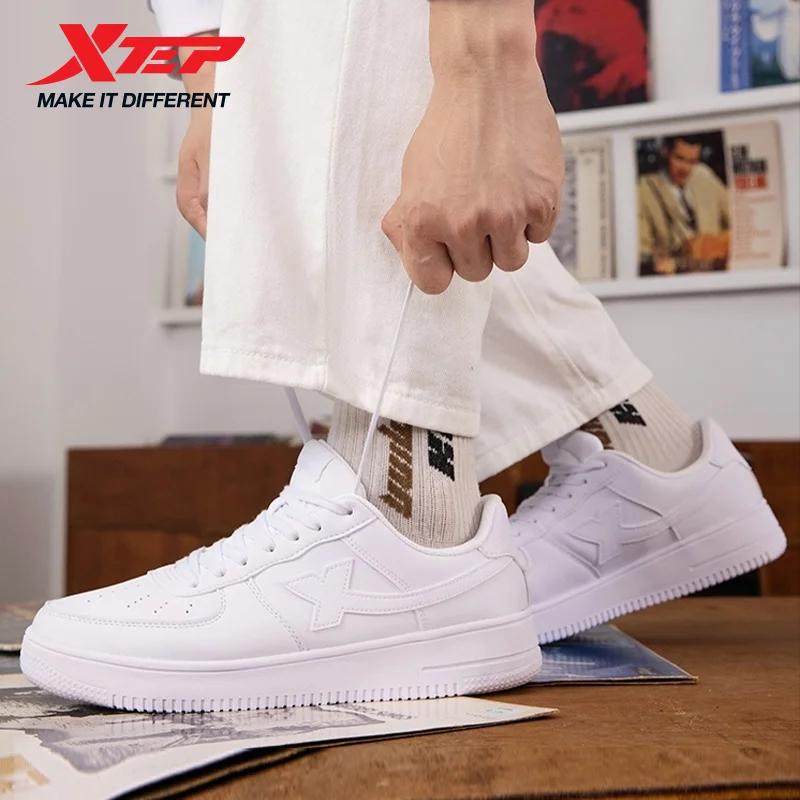 Xtep femmes chaussures de skateboard femme printemps antidérapant femmes chaussures de marche blanc 