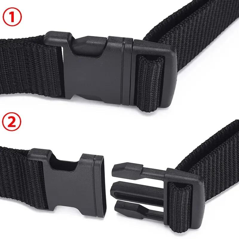 Ceinture en nylon tissé pour homme, sans métal, en plastique, de haute qualité, pour l'extérieur