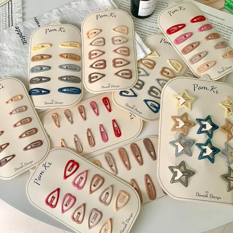 Pinces à cheveux étoiles colorées pour bébés filles, 10 pièces, pince à cheveux en métal à paillette