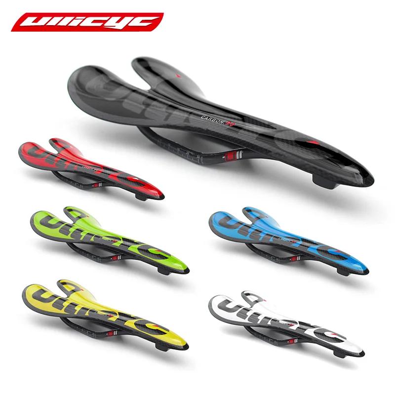 Selle de vélo de montagne de route entièrement en Fiber de carbone, coussin de siège ultraléger, siè