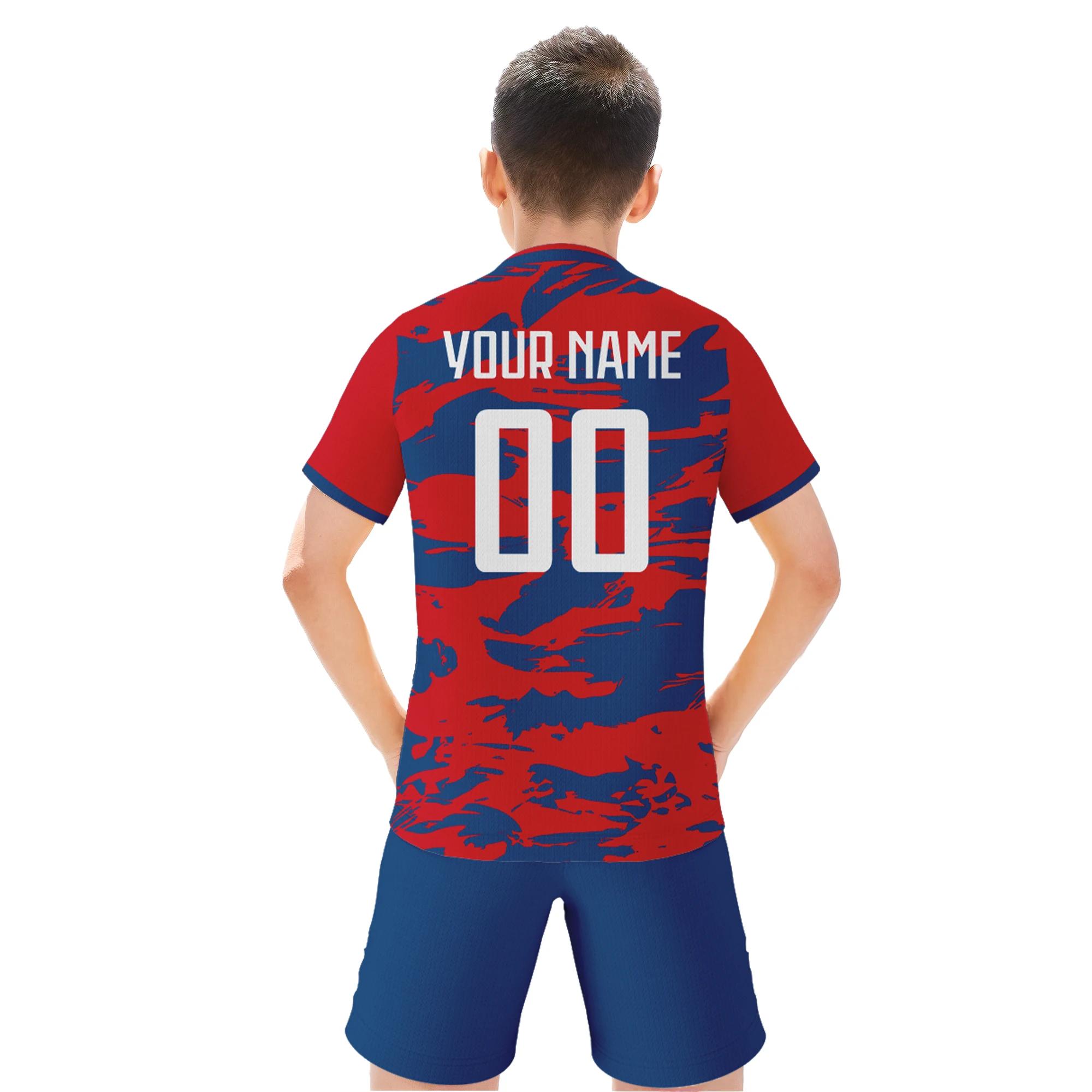 Kit de maillot de football personnalisé pour enfants de la République tchèque, uniforme d'équipe de 