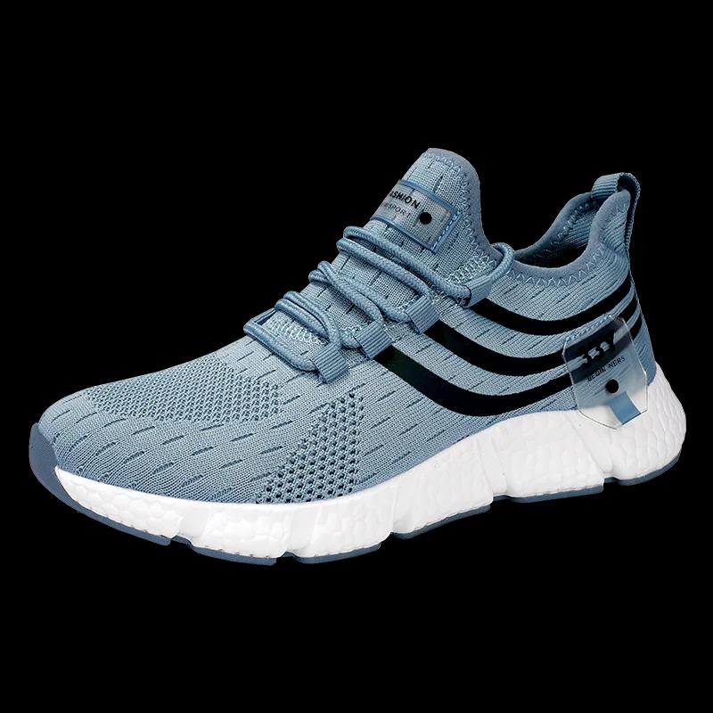 Chaussures de dehors Noires et Blanches pour Homme, Tennis Décontractées, en Maille Respirante, Anti