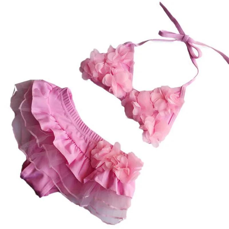 Nouveau maillot de bain pour enfants mignon fleur bébé maillot de bain pour les filles