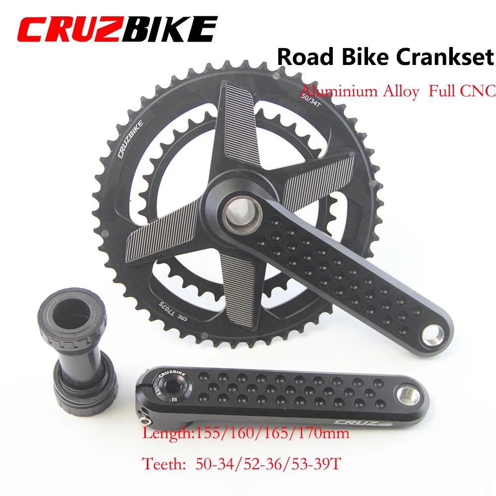 Pédalier de vélo de route CRUZbike 155/160/165/170 mm, double pignon 9/10/11/12 vitesses 46-30/48-32
