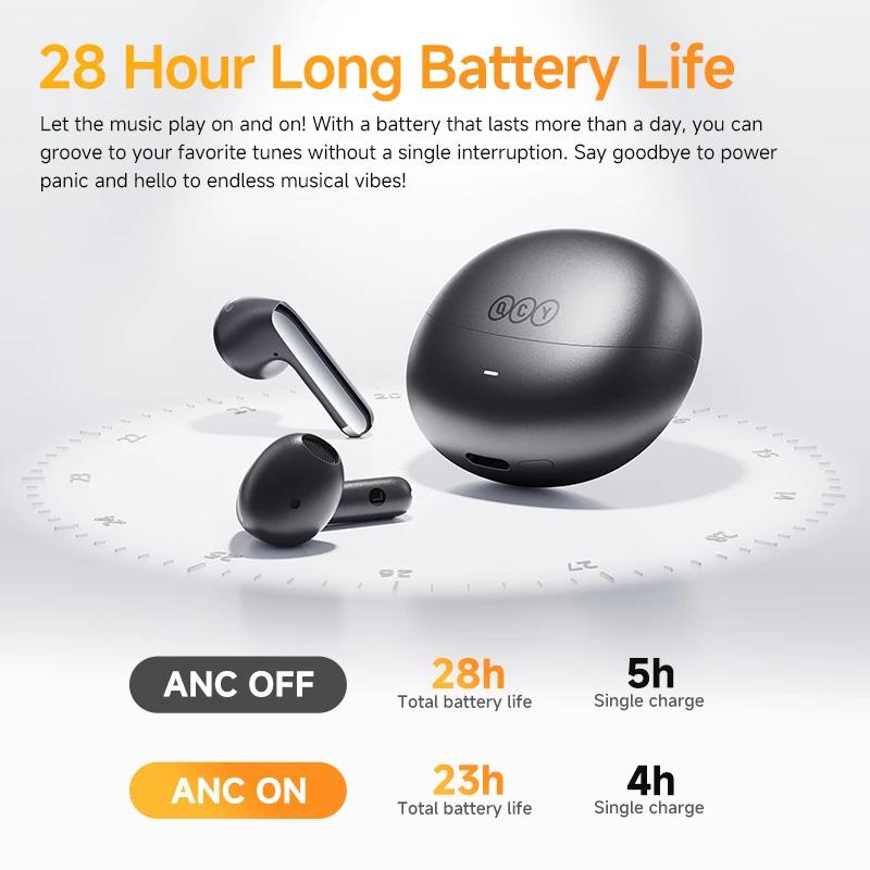 QCY HT10 AilyBuds Pro + ANC écouteurs sans fil Audio haute résolution avec LDAC 6 micro AI HD appel 