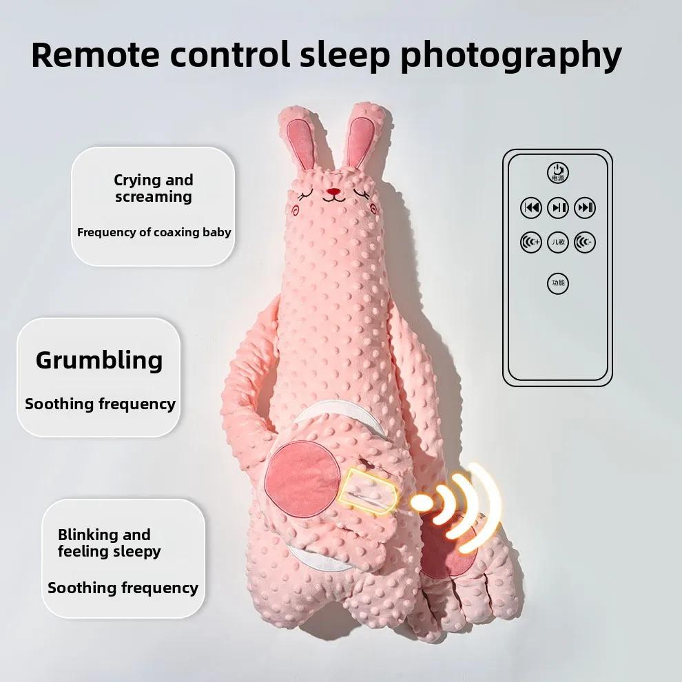 Oreiller de couchage pour bébé, poupée de tapotement pour nouveau-né, avec paume apaisante, télécomm