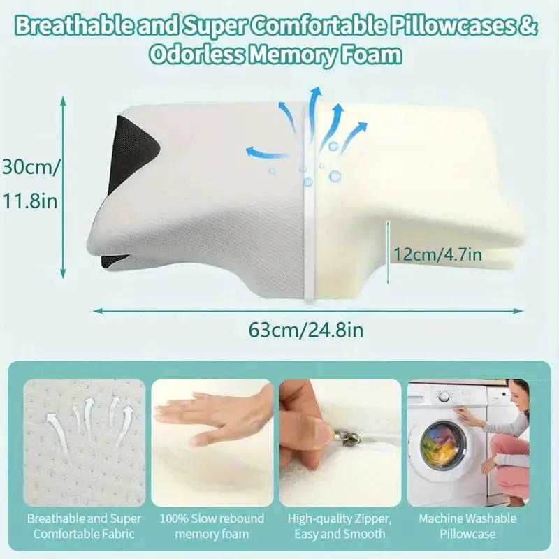 Oreiller cervical à mémoire de forme papillon, oreiller de sommeil confortable en mousse à mémoire d