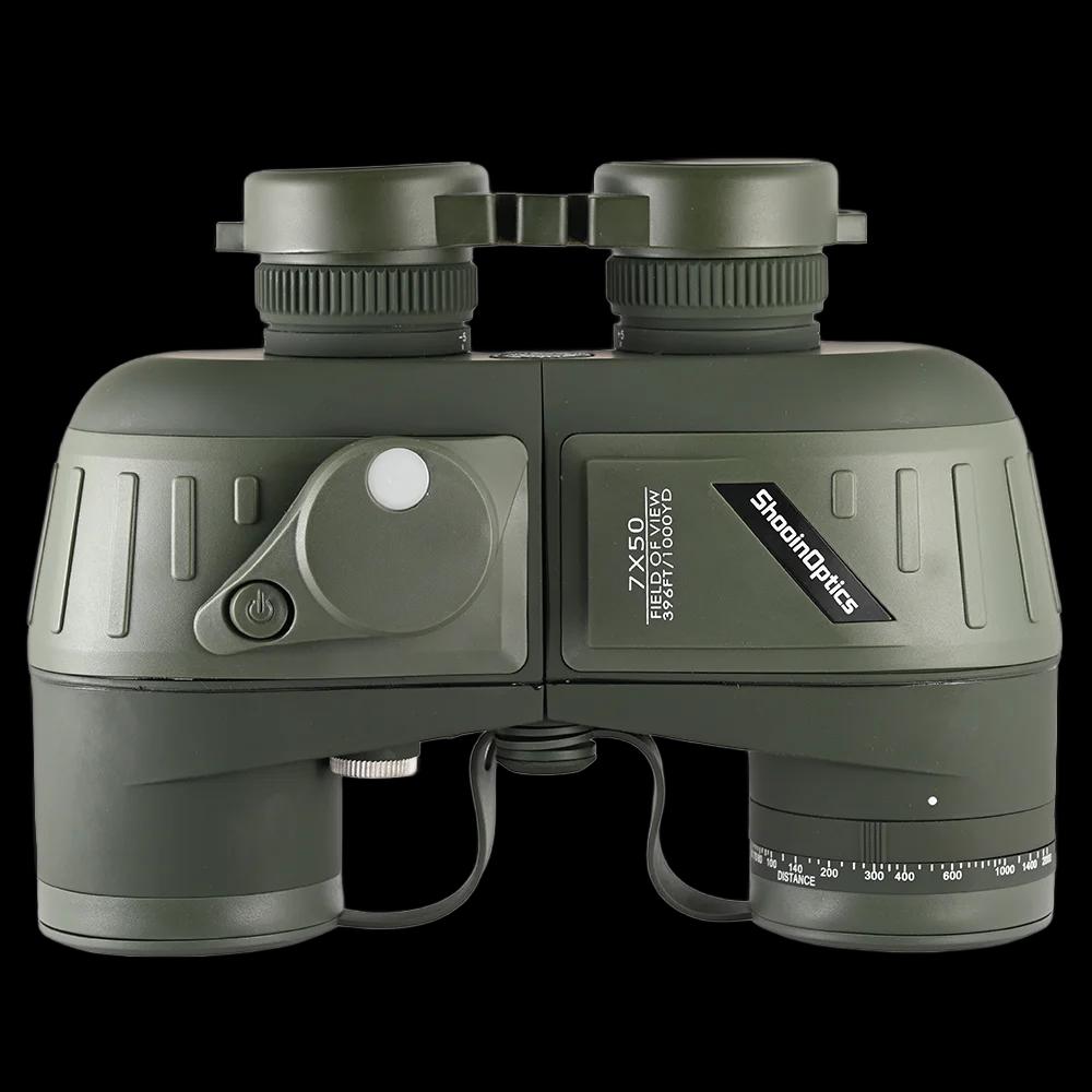 SHOOINOPTICS jumelles 7X50 boussole nautique FMC azote flottant imperméable pour la chasse observati