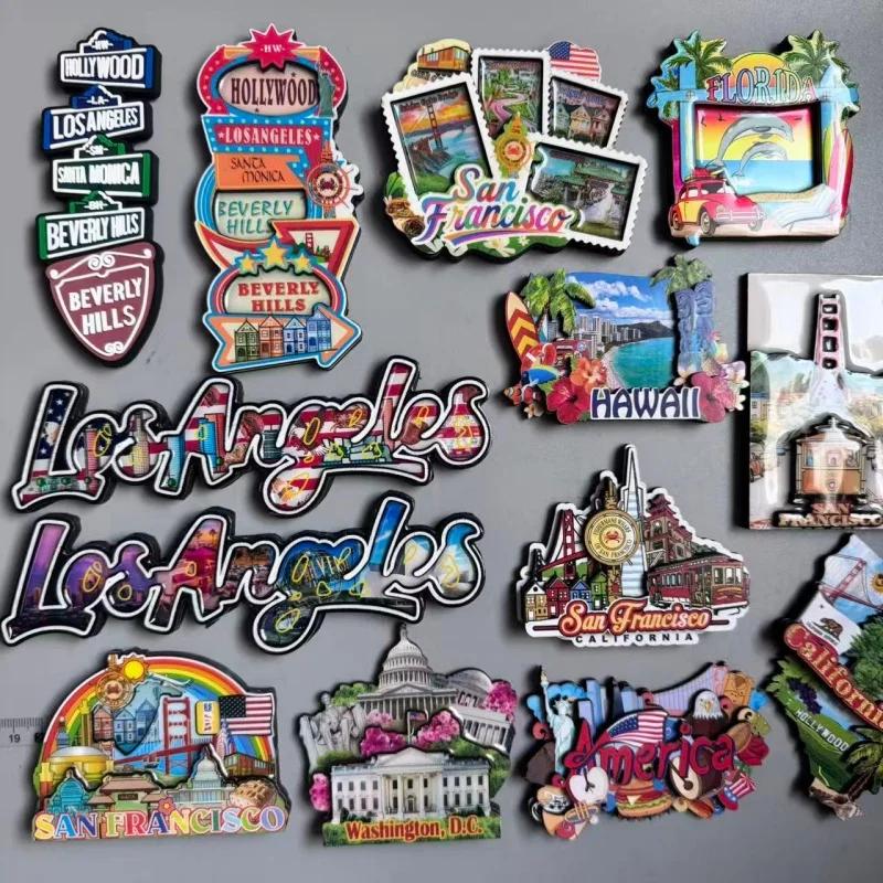 Aimants de réfrigérateur en PVC souple pour la décoration intérieure, souvenir de tourisme, autocoll