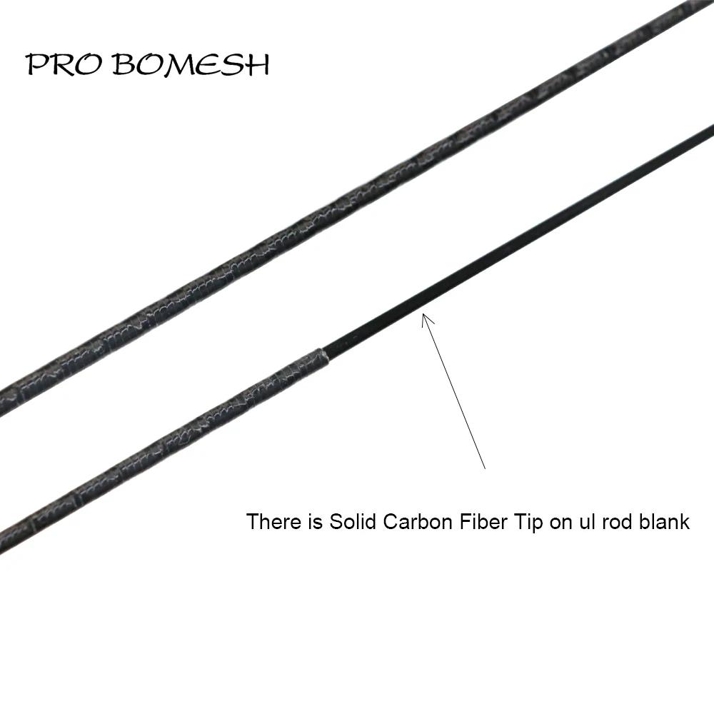 Pro Bomesh 1 ensemble 1.68m UL L 2 sections emballage des rayons X tige de voyage en Fiber de carbon