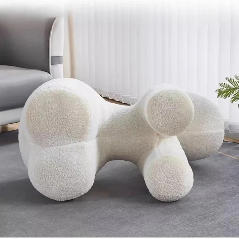 Vanité nordique repose-pieds chaises de salon personne seule poney dessin animé chaise Mobile en pla