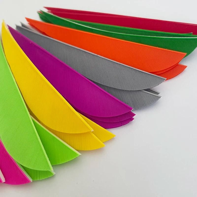 100 pièces 4 pouces dinde tir à l'arc plume Fletching flèche Fletches chasse ailes droite/gauche bri