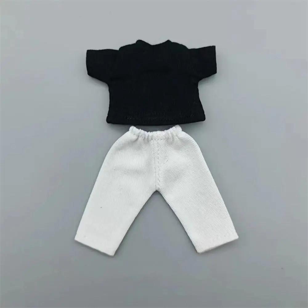 Jeans et pantalons en denim pour poupées, accessoires vestisens, vêtements FjT-shirt, OB11, 1/11 Her