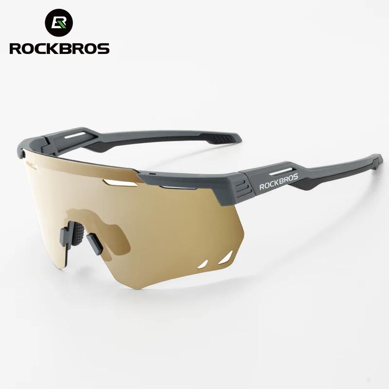 ROCKBROS-Lunettes de soleil polarisées photochromiques, lunettes de cyclisme, lunettes de vélo de ro