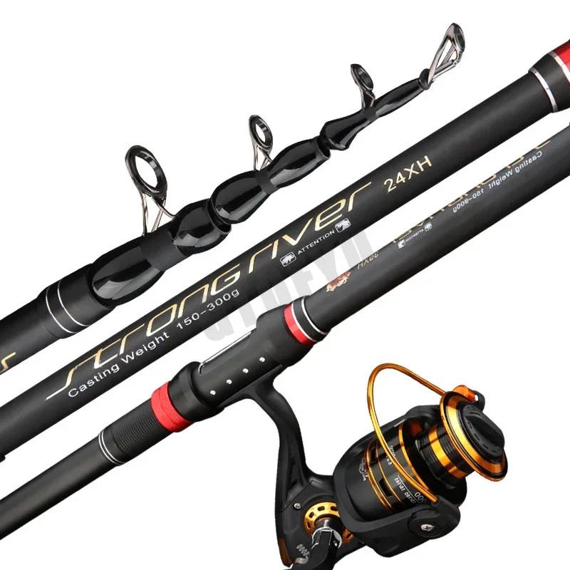Canne à pêche télescopique Superhard, 1.8M-3.6M, ultralégère, longue portée, canne à lancer de haute