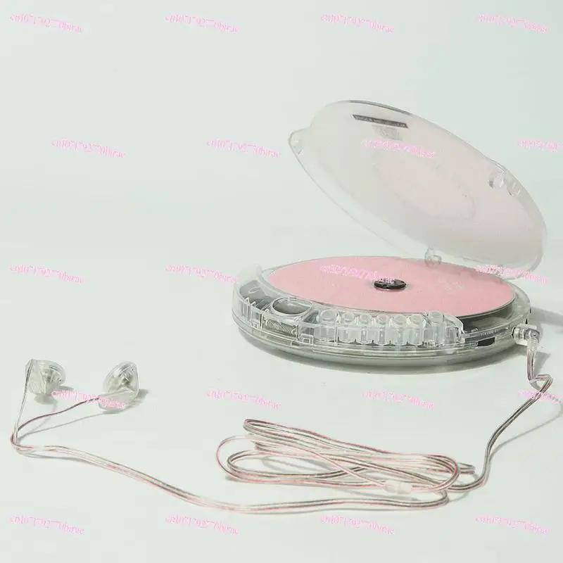 Lecteur CD entièrement Transparent, baladeur, casque d'album Portable, câble USB, haut-parleur exter