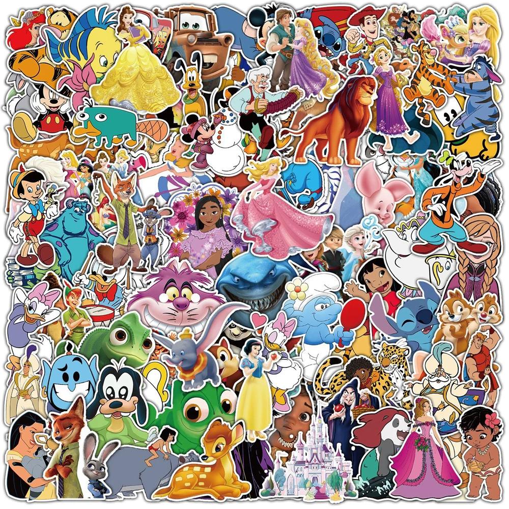 10/30/50/100 PIÈCES Disney Mélange Dessin Animé Mignon Mickey Mouse Point Autocollants Esthétique Or
