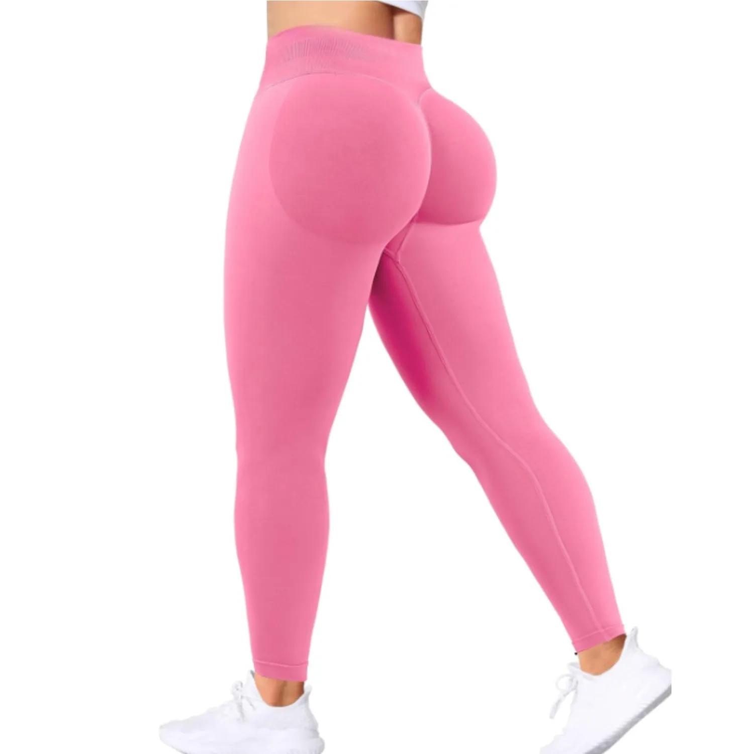 Pantalon de Yoga sans couture pour femmes, taille unie, trois sections, Sexy, levage des hanches, se