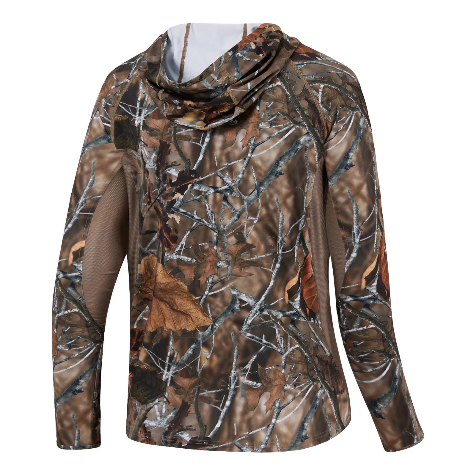 Basssdspatule-Sweat à capuche camouflage de chasse pour homme, chemise de pêche à manches longues av