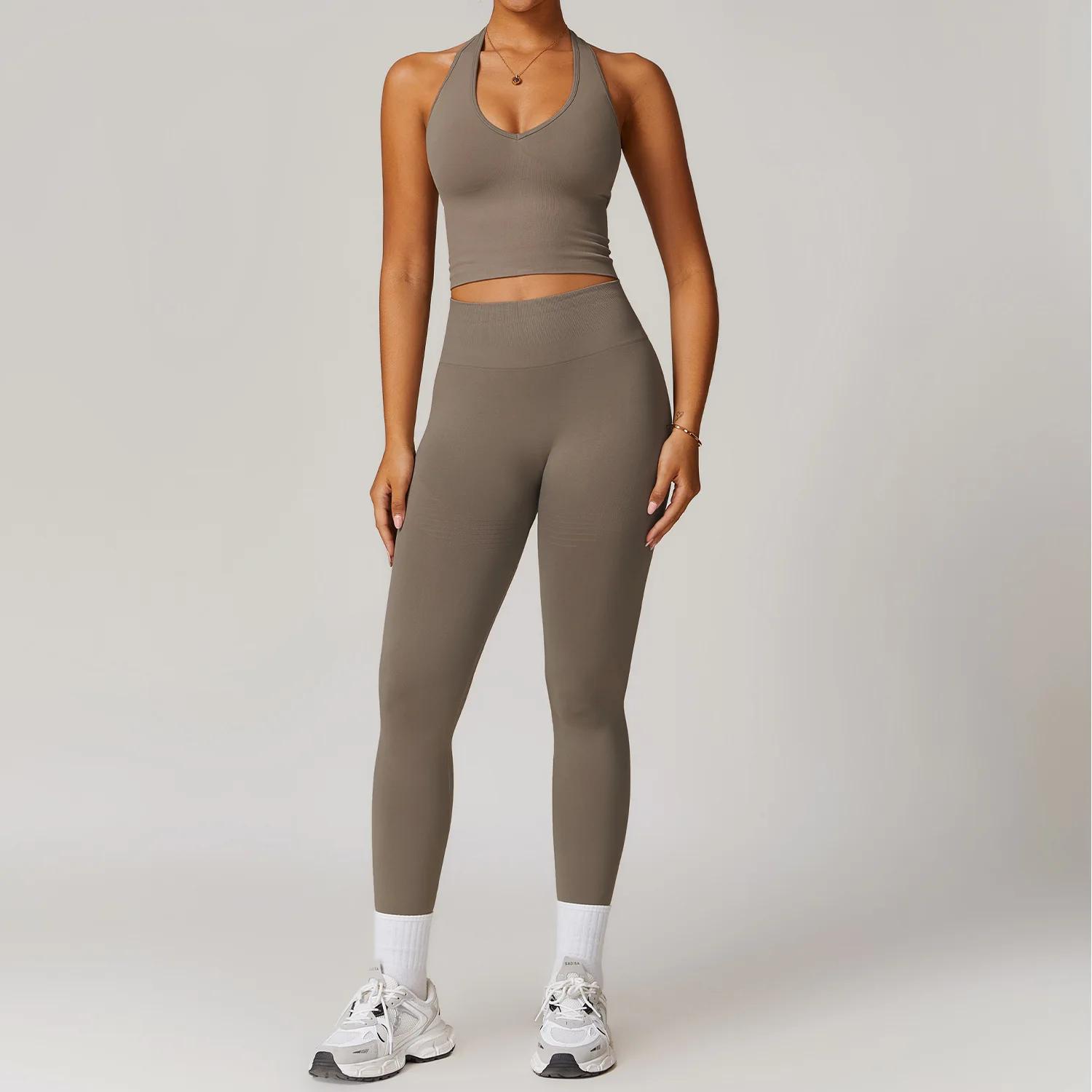 2 pièces ensemble de Yoga sans couture vêtements de sport vêtements de sport costumes de Yoga pour f