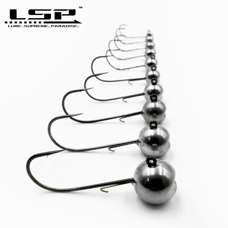 LSP jig head crochet de pêche 1g 1.5g 2g 2.5g 3g 3.5g 5.3g 7g 10g 14g hameçon barbelé matériel de pê