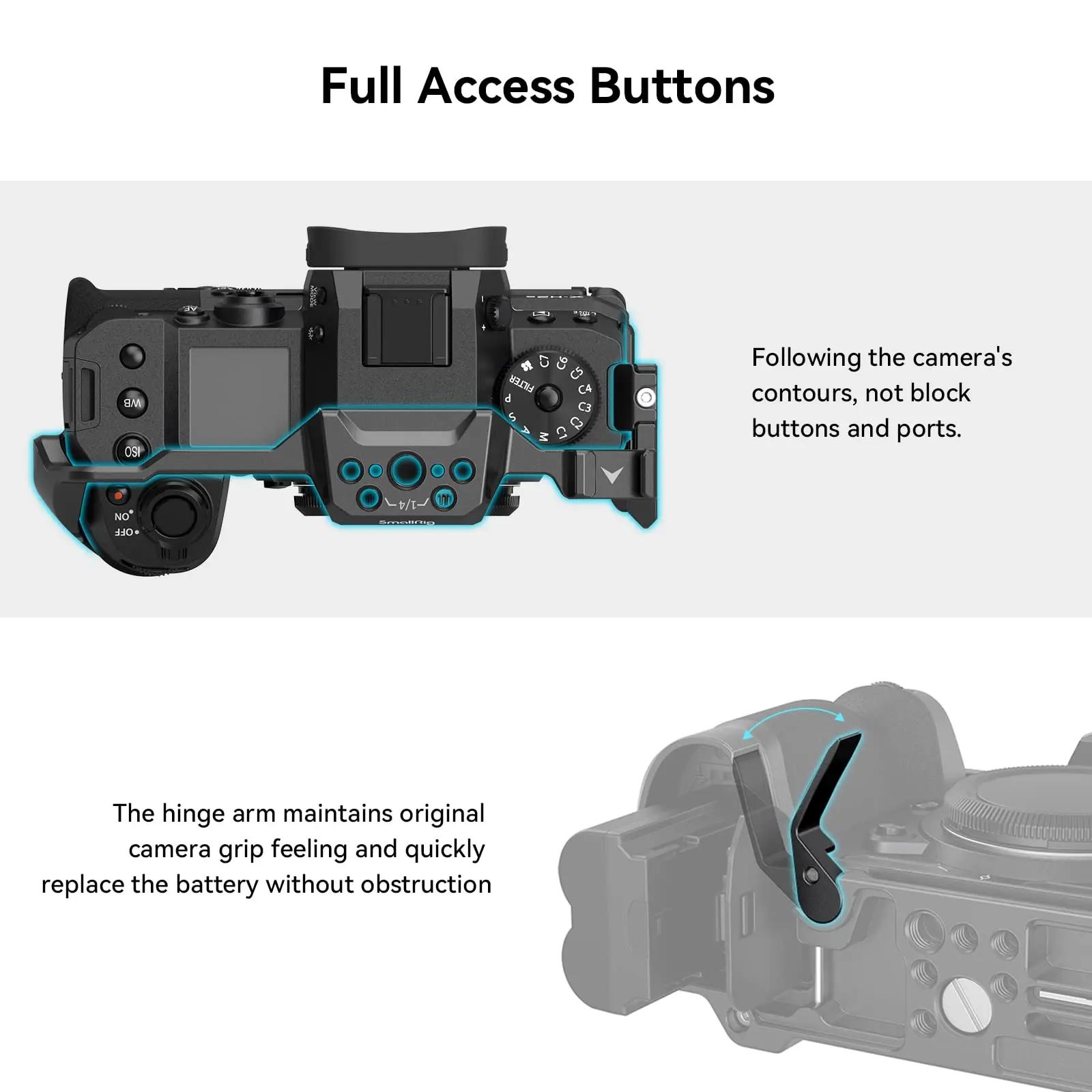 Cage de caméra SmallRig pour FUJIFILM X-H2 / X-H2S, plate-forme de caméra de fabrication vidéo en al