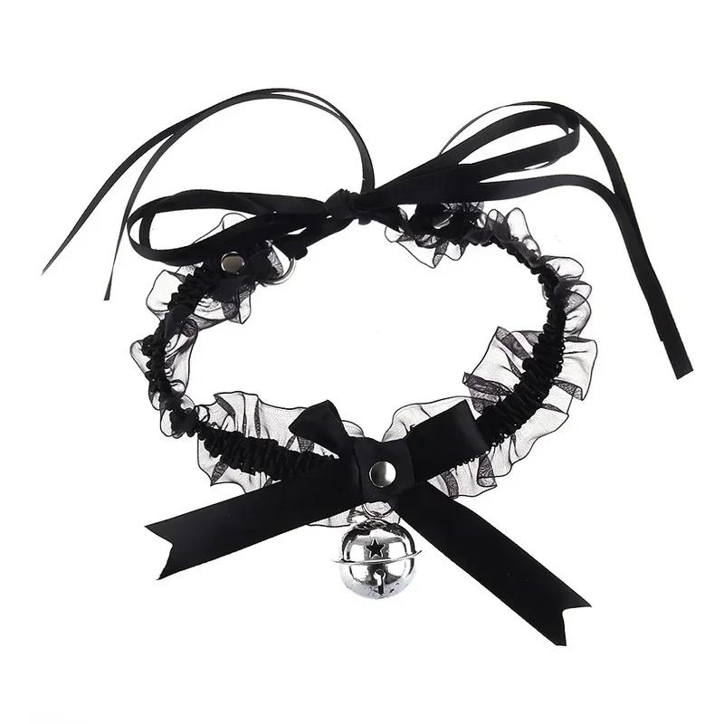 Collier esthétique en dentelle pour femmes, ras du cou avec nœud papillon, mignon, gothique, Simple,