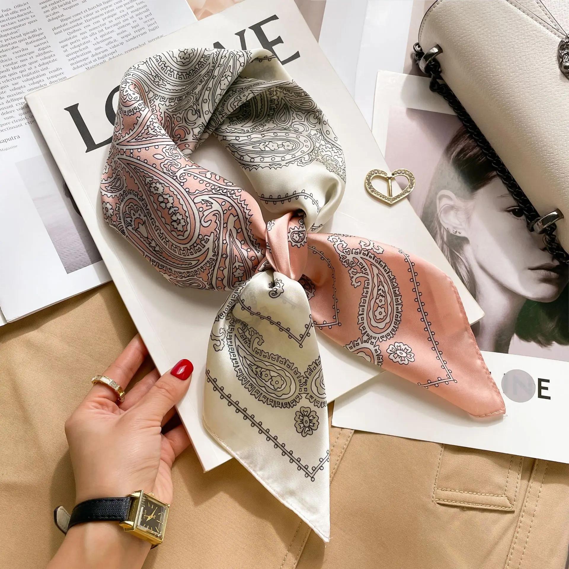 Injplanchers f-Foulard de Luxe de la raq pour Femme, Écharpe Carrée de Styliste, SJ01