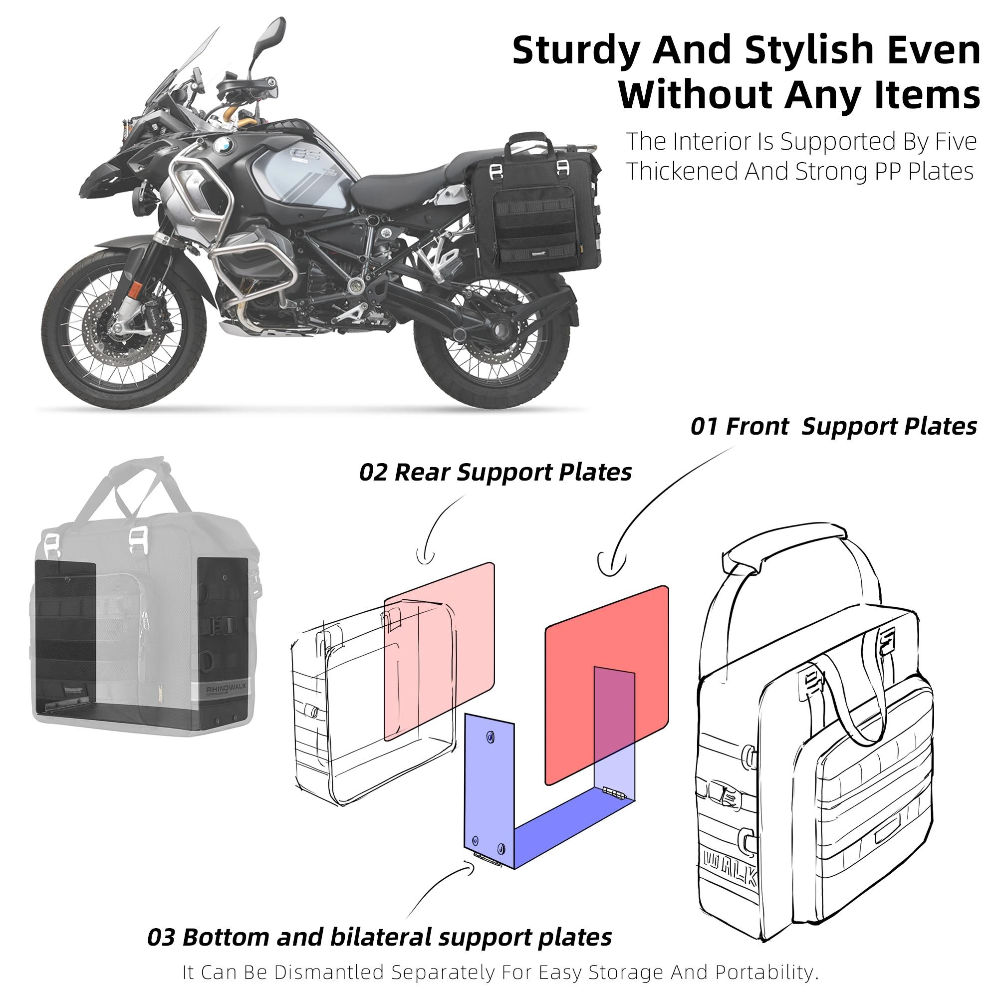 Bal inowalk-Sacoche latérale étanche pour moto, sacoche de dégager extensible, dégagement rapide, fo