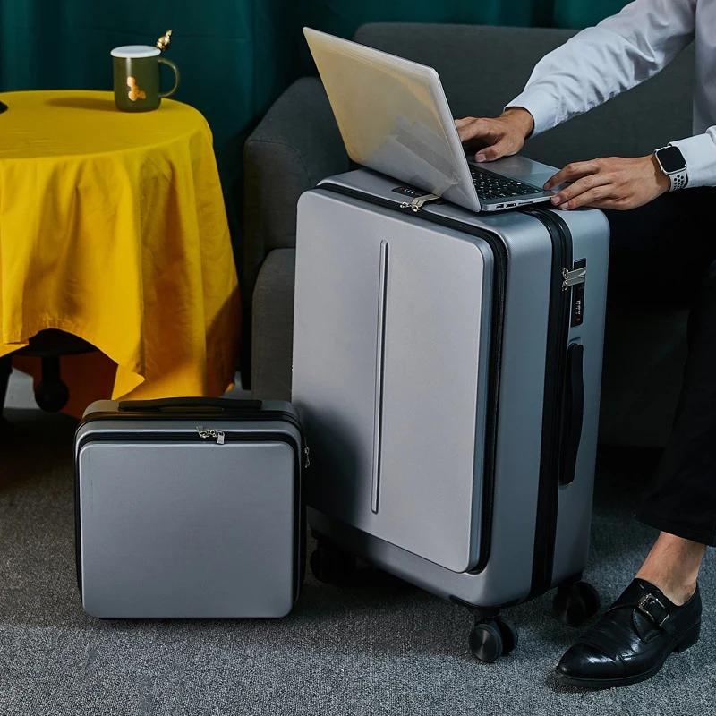 NOUVEAU 20 "24" pouces Bagage à roulettes avec sacoche pour ordinateur portable Valise de voyage d'a