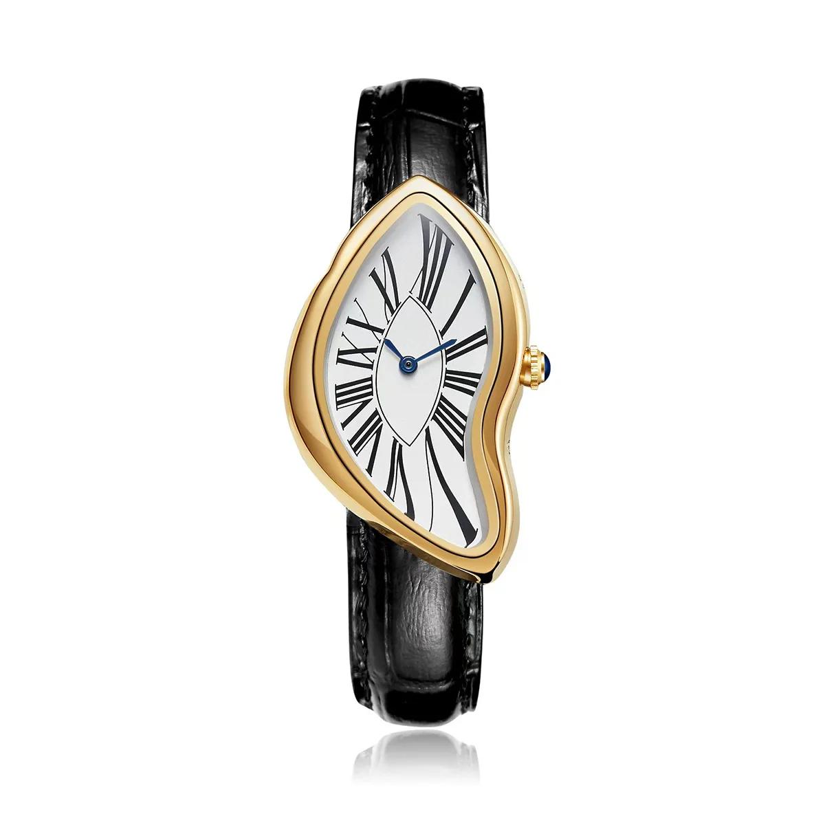 Nouveau Alien Crash Melt Twist Y2K montres pour hommes et femmes mode bracelet en cuir étanche montr