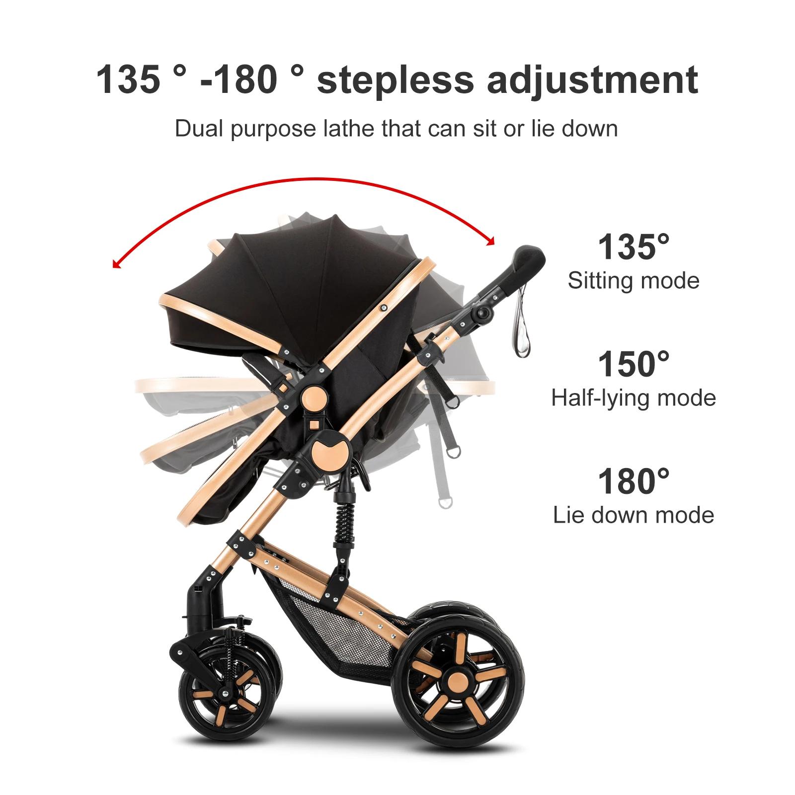 Poussette bébé poussette 3 en 1 système de voyage landau léger de naissance tout-Terrain bébé Buggy 