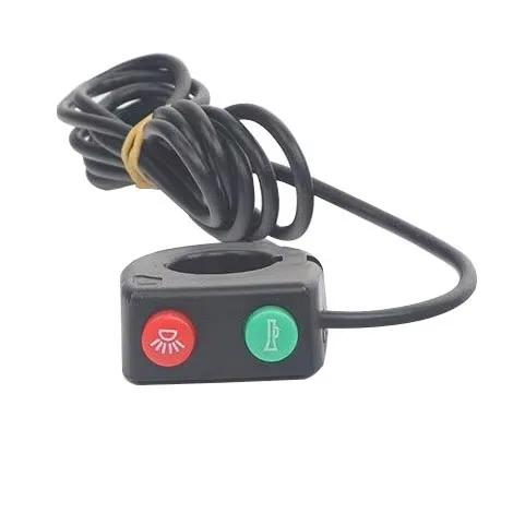 Lumière de vélo électrique/lumière de vélo électrique 12W 36V 48V avec interrupteur de klaxon lampe 
