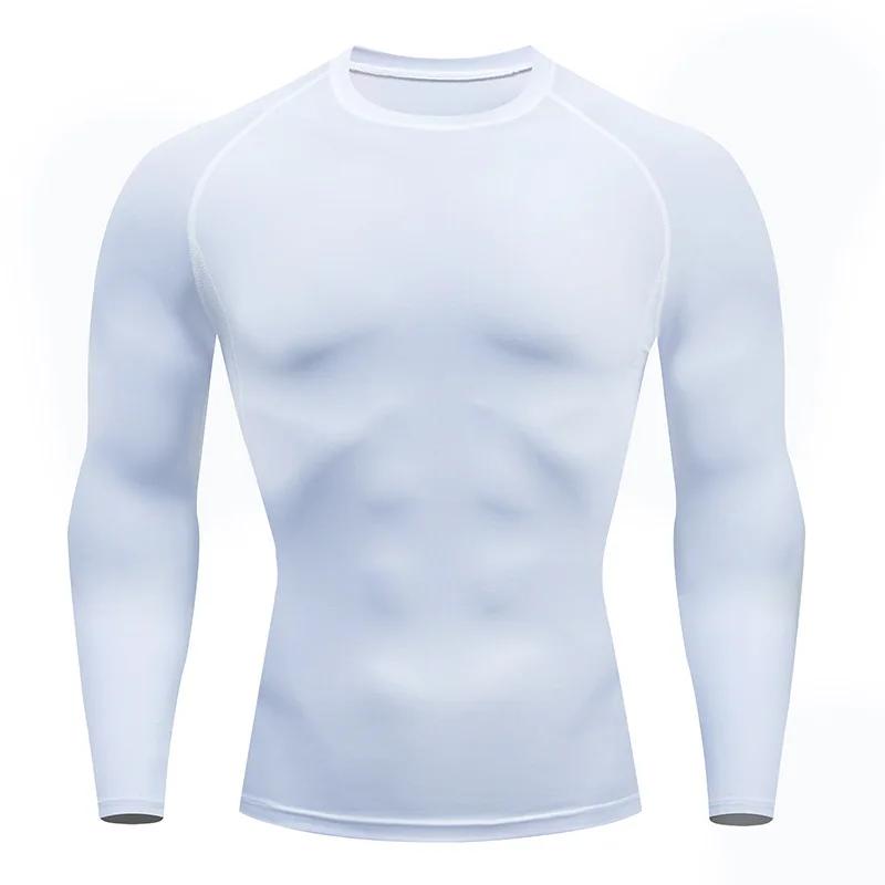 Chemise de Compression à manches longues pour hommes, imprimé épée, t-shirt athlétique à séchage rap