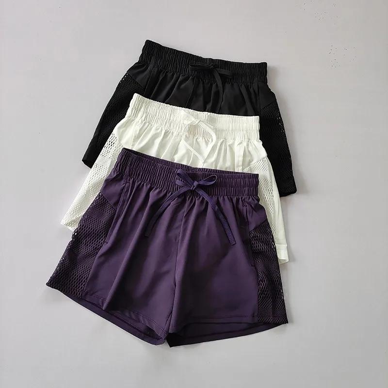 Short Yoga Femme Taille Haute 2 en 1 - Fitness Entraînement Séchage Rapide
