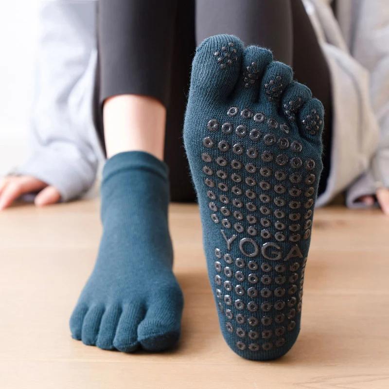 Pilates danse gymnastique Yoga chaussettes coton cinq doigts antidérapant chaussettes de sport respi